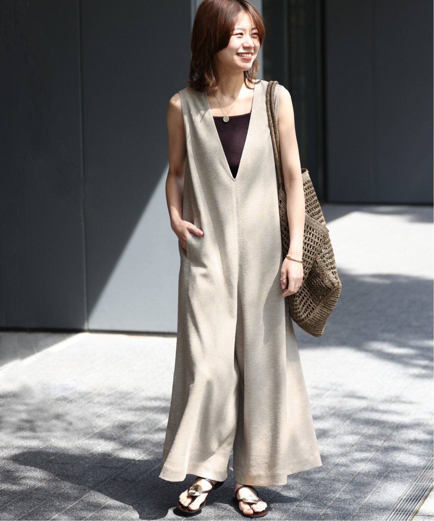 JOURNAL STANDARD relume 《追加予約》【MULTI FUNC+】ストレッチ オールインワン ジャーナル スタンダード レリューム オールインワン・オーバーオール オーバーオール・サロペット ベージュ ブラック カーキ【送料無料】のサムネイル