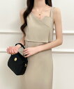 【SALE/38%OFF】ECLIN レイヤード風マーメイドアシンメトリージャンパースカート バナーバレット ワンピース・ドレス ジャンパースカート グレー ベ...
