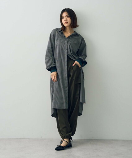 【SALE/50%OFF】YECCA VECCA リブMIXストライプシャツワンピース イェッカヴェッカ ワンピース・ドレス シャツワンピース【送料無料】 【SALE/50%OFF】YECCA VECCA リブMIXストライプシャツワンピース イェッカヴェッカ ワンピース・ドレス シャツワンピース【送料無料】