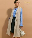 BEIGE, 【VERY NaVY 6月号掲載】 CAROLE / ロングテーラードジレ ベイジ, トップス ベスト・ジレ ブラウン グレー ホワイト【送料無料...