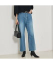 qualite 【e*qualite】フレアークロップドデニム カリテ パンツ ジーンズ・デニムパンツ グレー ブルー【送料無料】