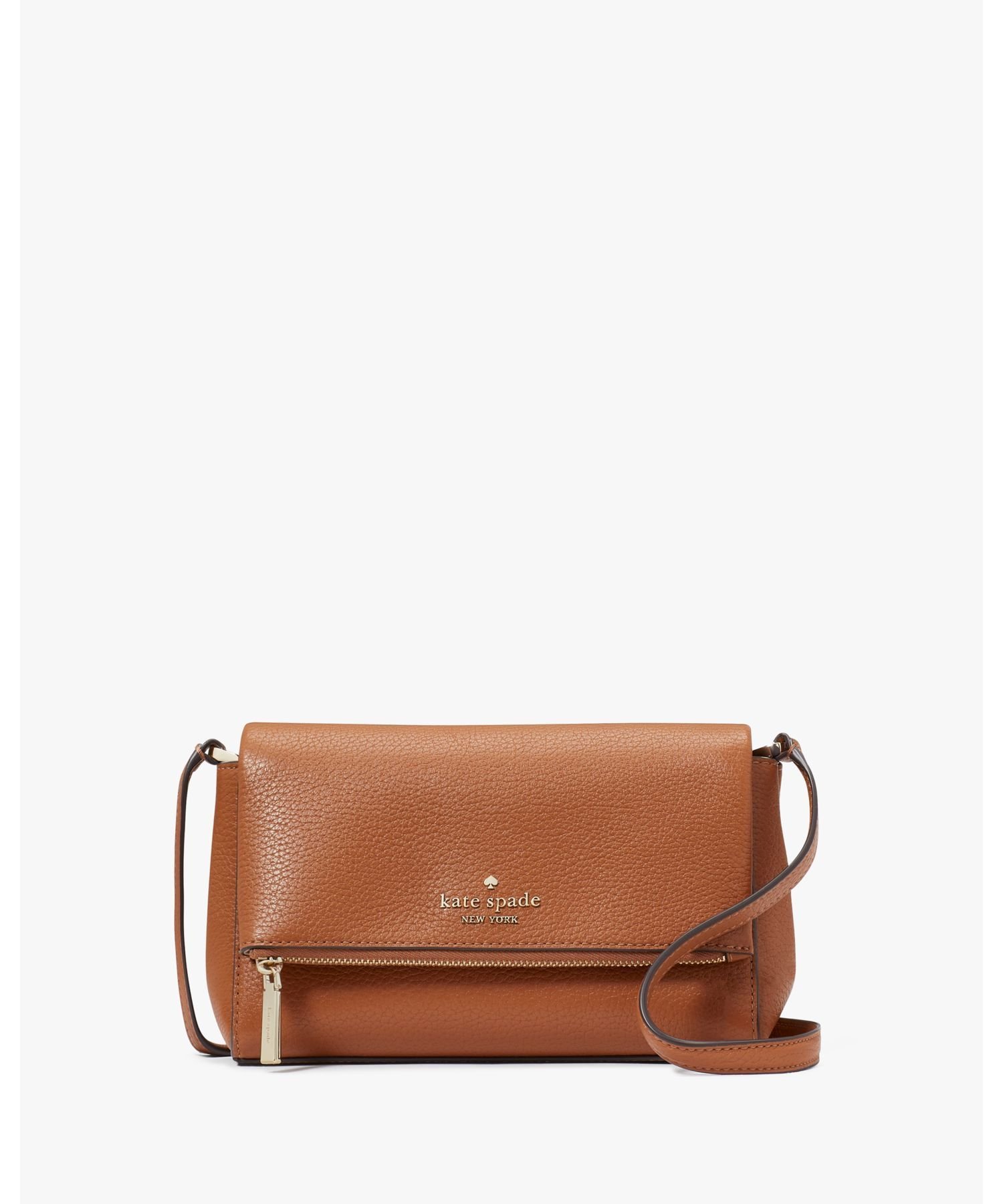 ケイトスペード ショルダーバッグ レディース 【SALE／50%OFF】kate spade new york レイラ フラップ ジップ クロスボディ ケイトスペードニューヨーク バッグ ショルダーバッグ ブラウン【送料無料】