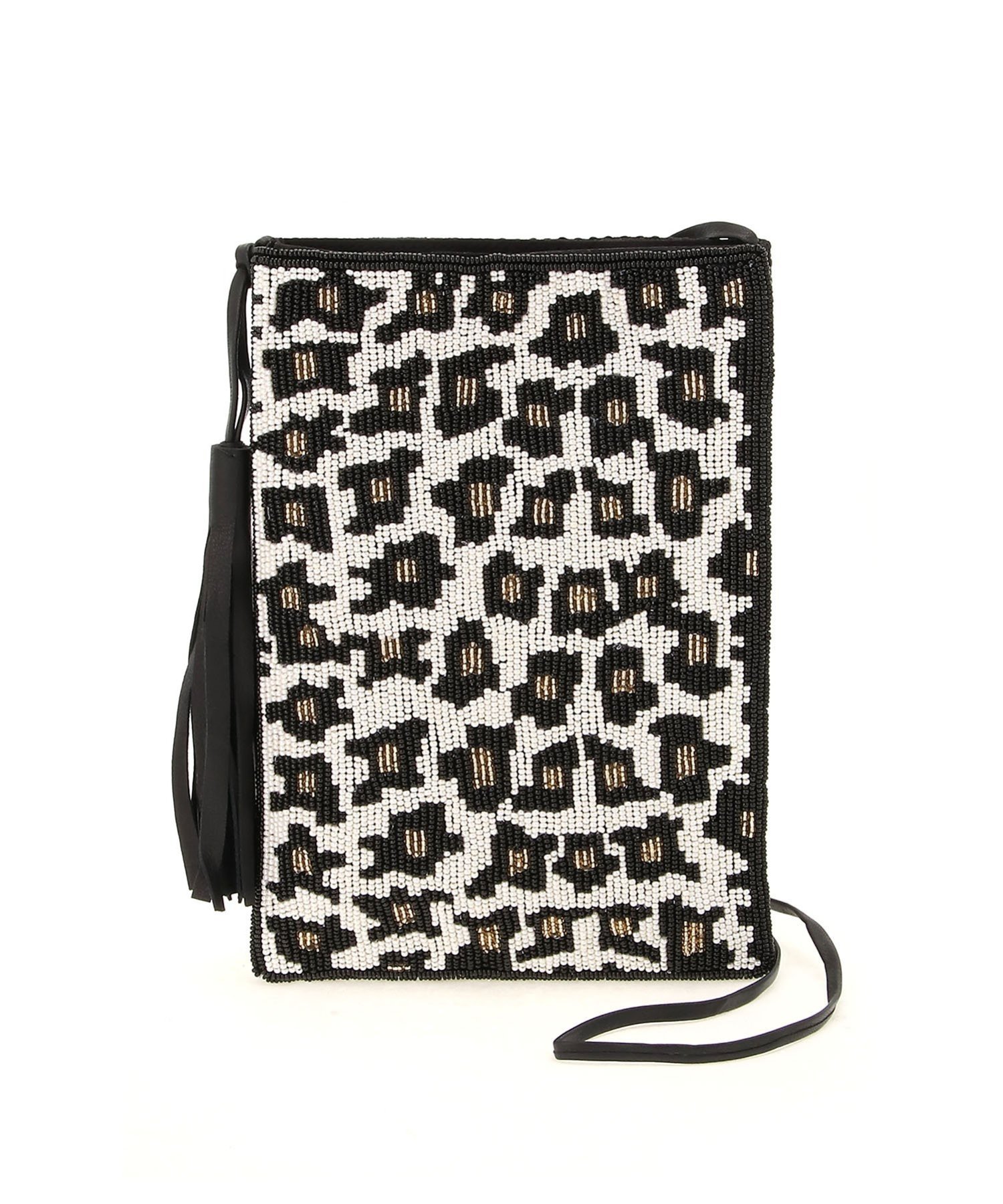 Swaraj Swaraj/LEOPARD手刺繍ビーズショルダーBAG スワラージ バッグ ショルダーバッグ
