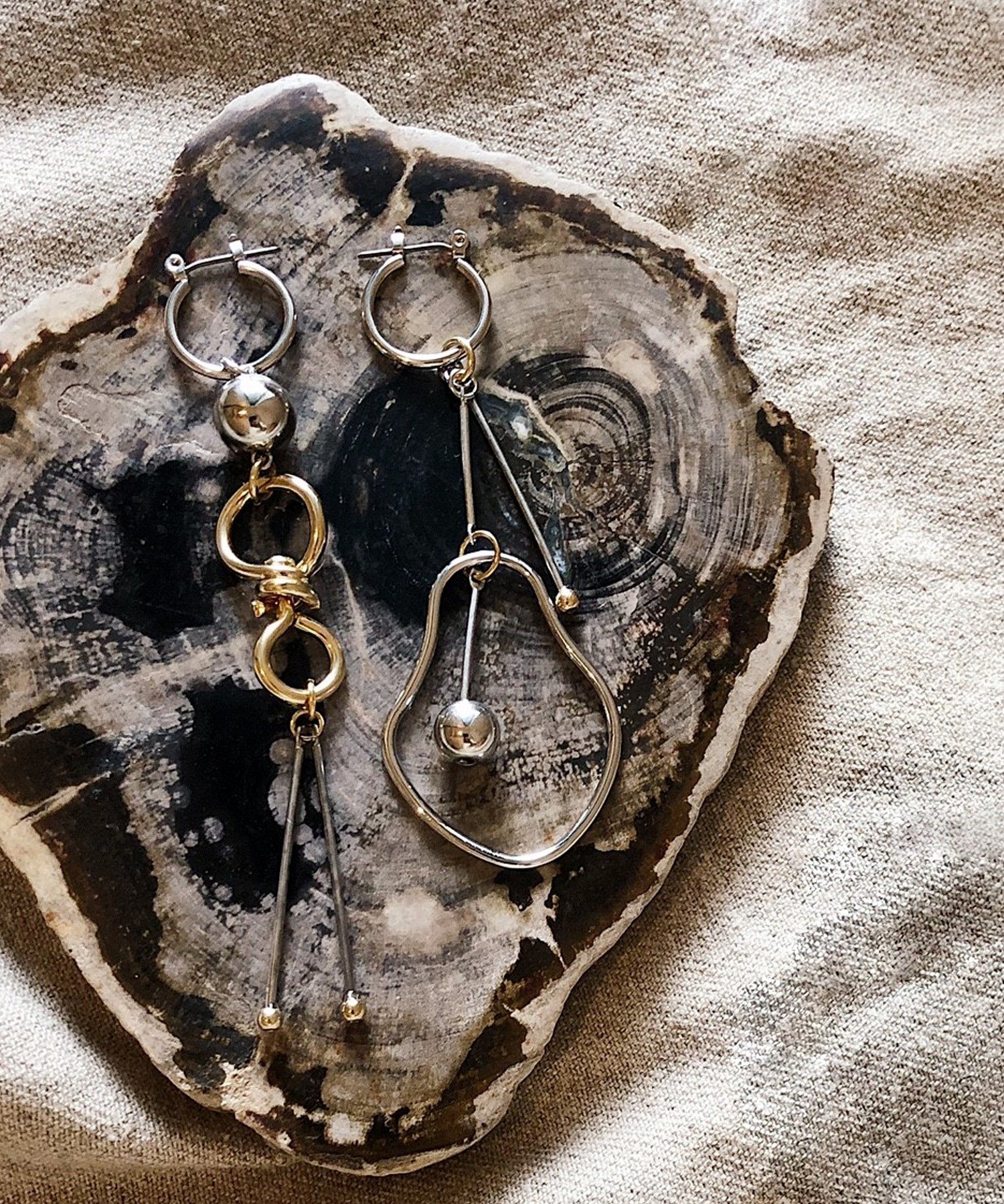 sfy 【sfy】metallic mixピアス ジュエルアディクト アクセサリー・腕時計 ピアス シルバー