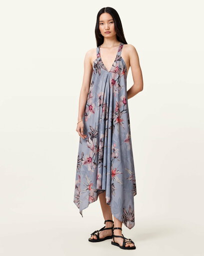 ALLSAINTS (W)LIL DRESS オールセインツ ワンピース・ドレス ドレス ブルー【送料無料】 ALLSAINTS (W)LIL DRESS オールセインツ ワンピース・ドレス ドレス ブルー【送料無料】