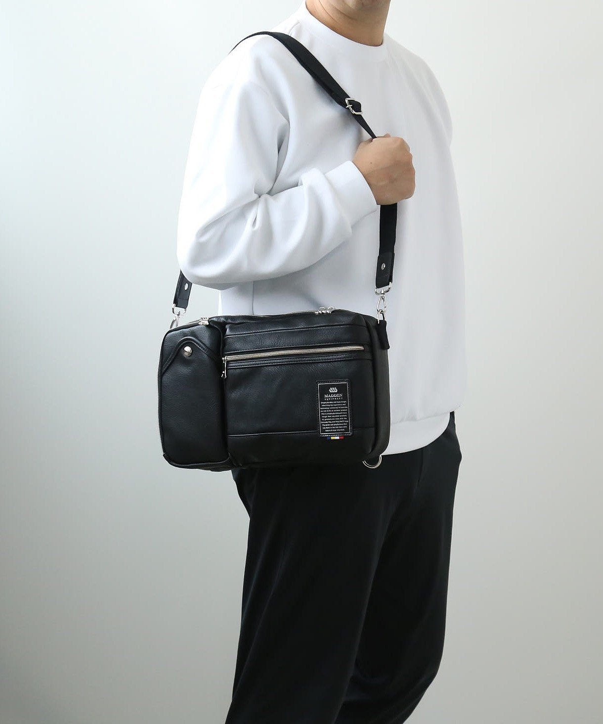 BACKYARD FAMILY MADDEN EQUIPMENT 3wayボディバッグ TMPI-03 ローラ バッグ ボディバッグ・ウエストポーチ ブラック【送料無料】