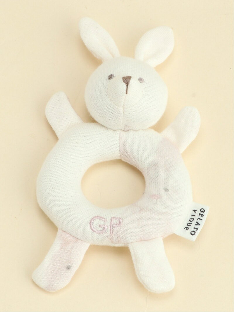 【SALE／30%OFF】gelato pique うさぎ柄babyガラガラ ジェラートピケ マタニティウェア・ベビー用品 その他のベビーグッズ ピンクのサムネイル