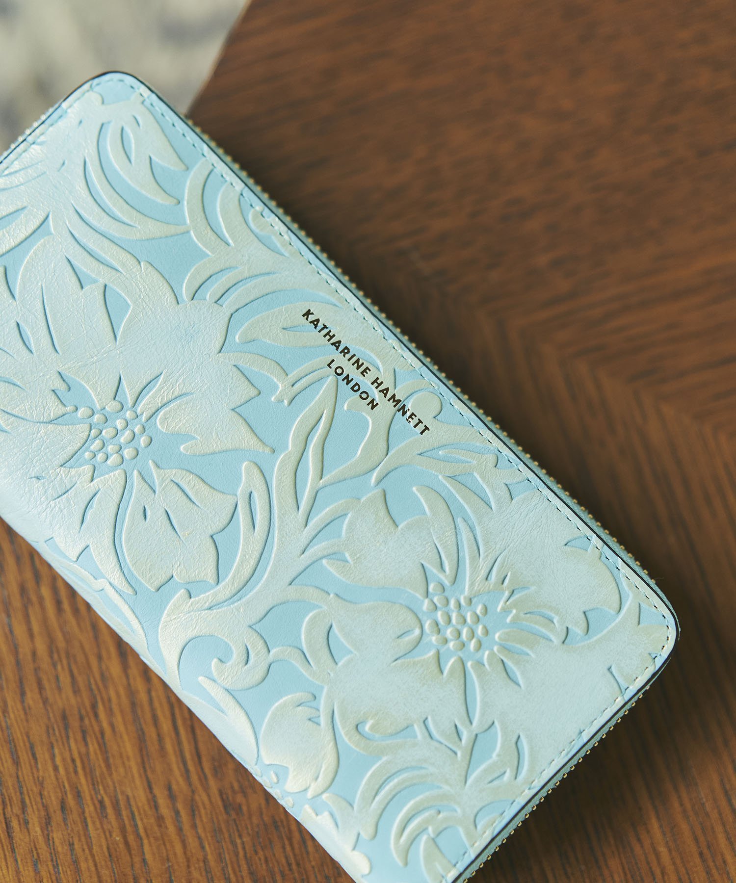 KATHARINE HAMNETT LONDON KATHARINE HAMNETT LONDON｜ROSE CRAFT ラウンドファスナー ロングウォレット リバースプロジェクトストア 財布・ポーチ・ケース 財布 グリーン ブラウン イエロー パープル【送料無料】