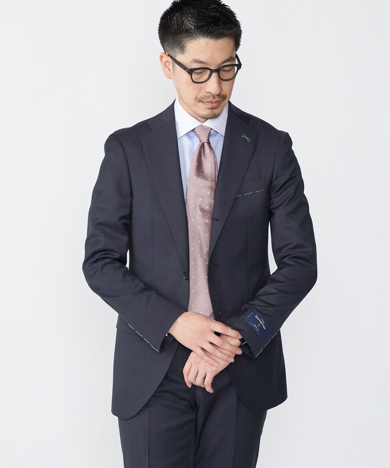 【SALE／30%OFF】SHIPS MEN SHIPS: ZEGNA TRAVELLER ストライプ スーツ シップス スーツ・フォーマル セットアップスーツ ネイビー【送料無料】