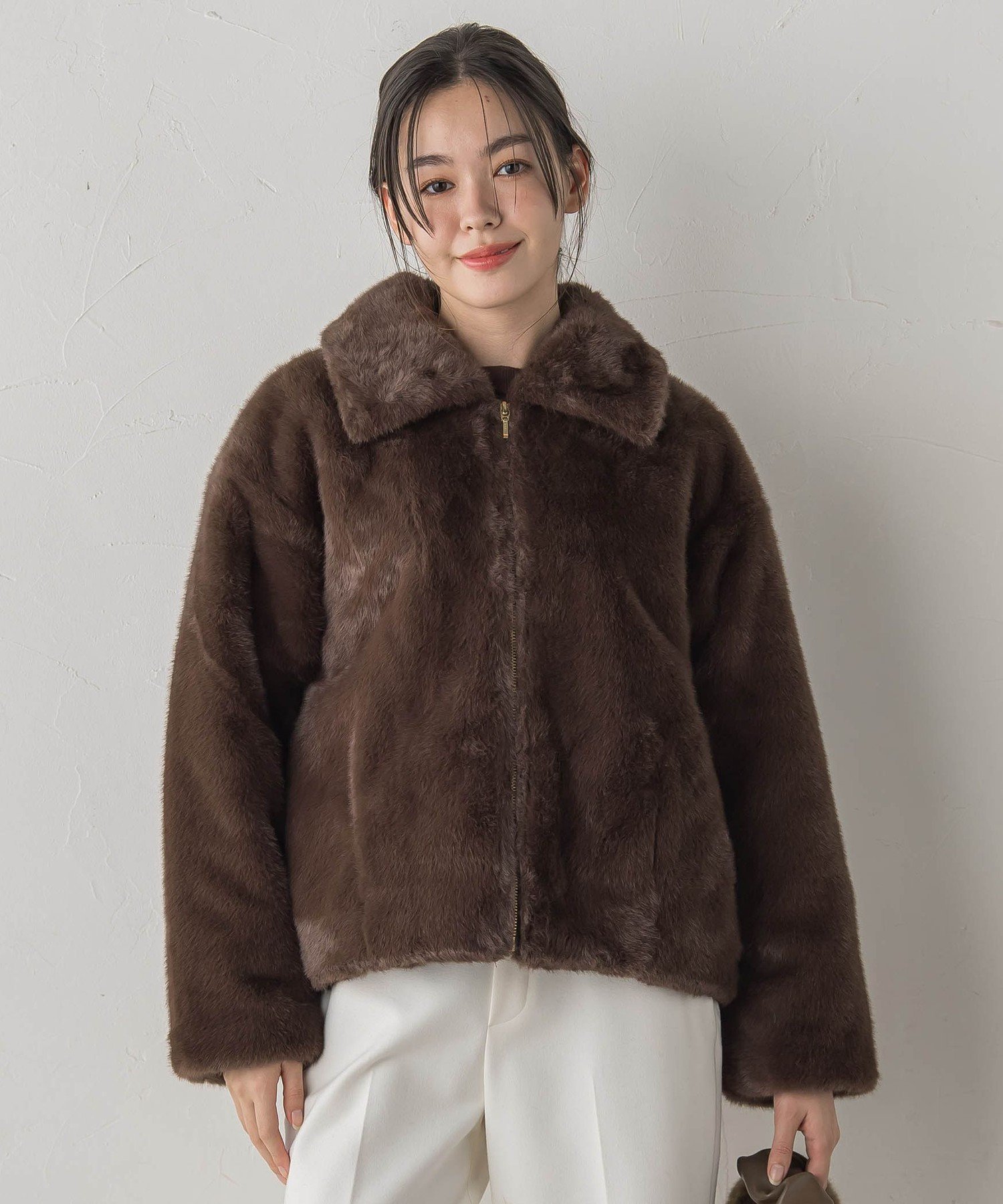 Droite lautreamont 【WEB限定】ミンクファーコート ドロワット・ロートレアモン ジャケット・アウター その他のジャケット・アウター ブラウン ホワイト【送料無料】のサムネイル