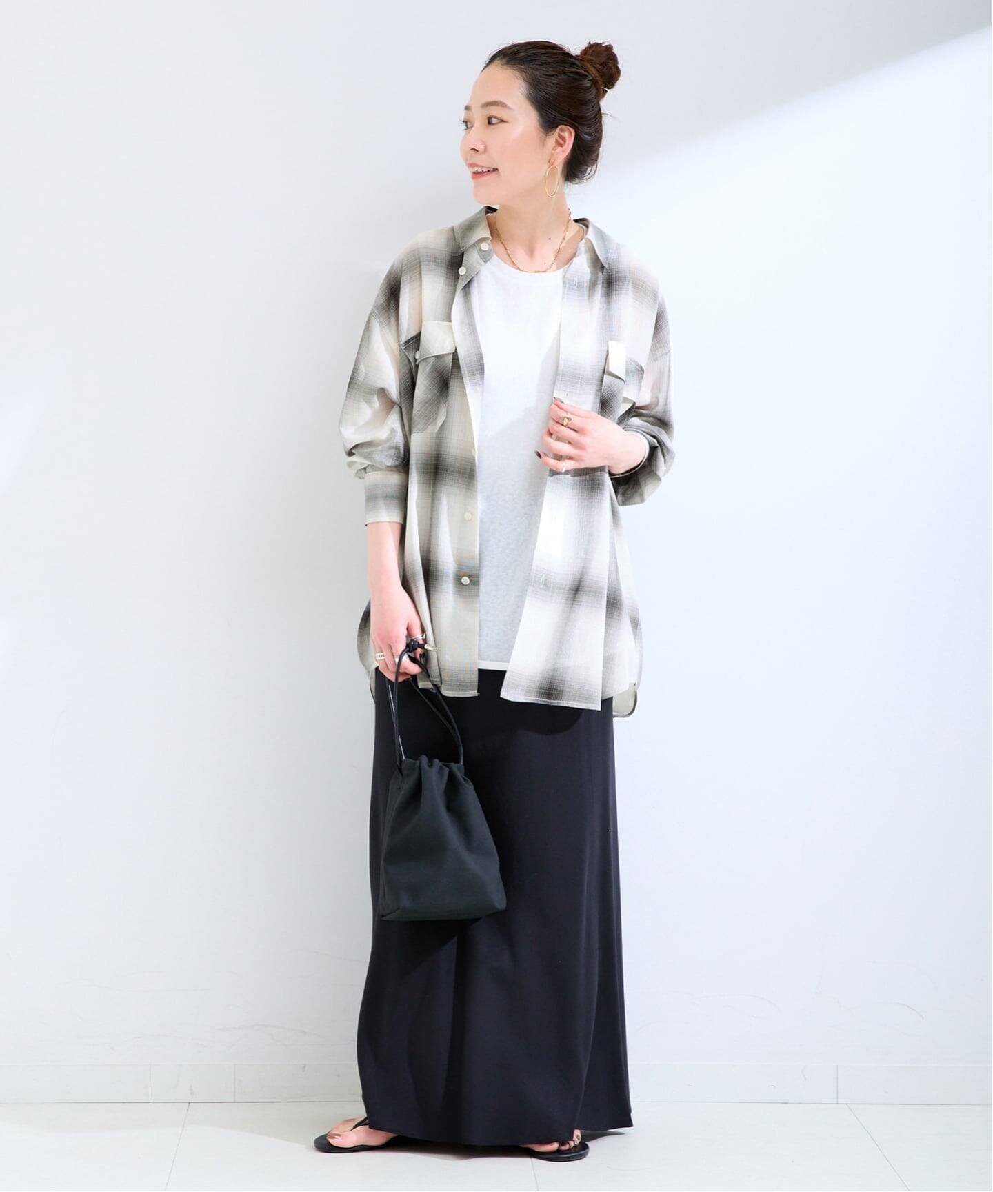 【SALE／50%OFF】B.C STOCK ウォッシャブル / ルーズシアーチェックWポケットシャ...