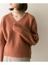 【SALE／40%OFF】URBAN RESEARCH AIRWOOL畦Vネックプルオーバー アーバンリサーチ ニット ニットその他 ブラウン ホワイト グリーン【送料無料】