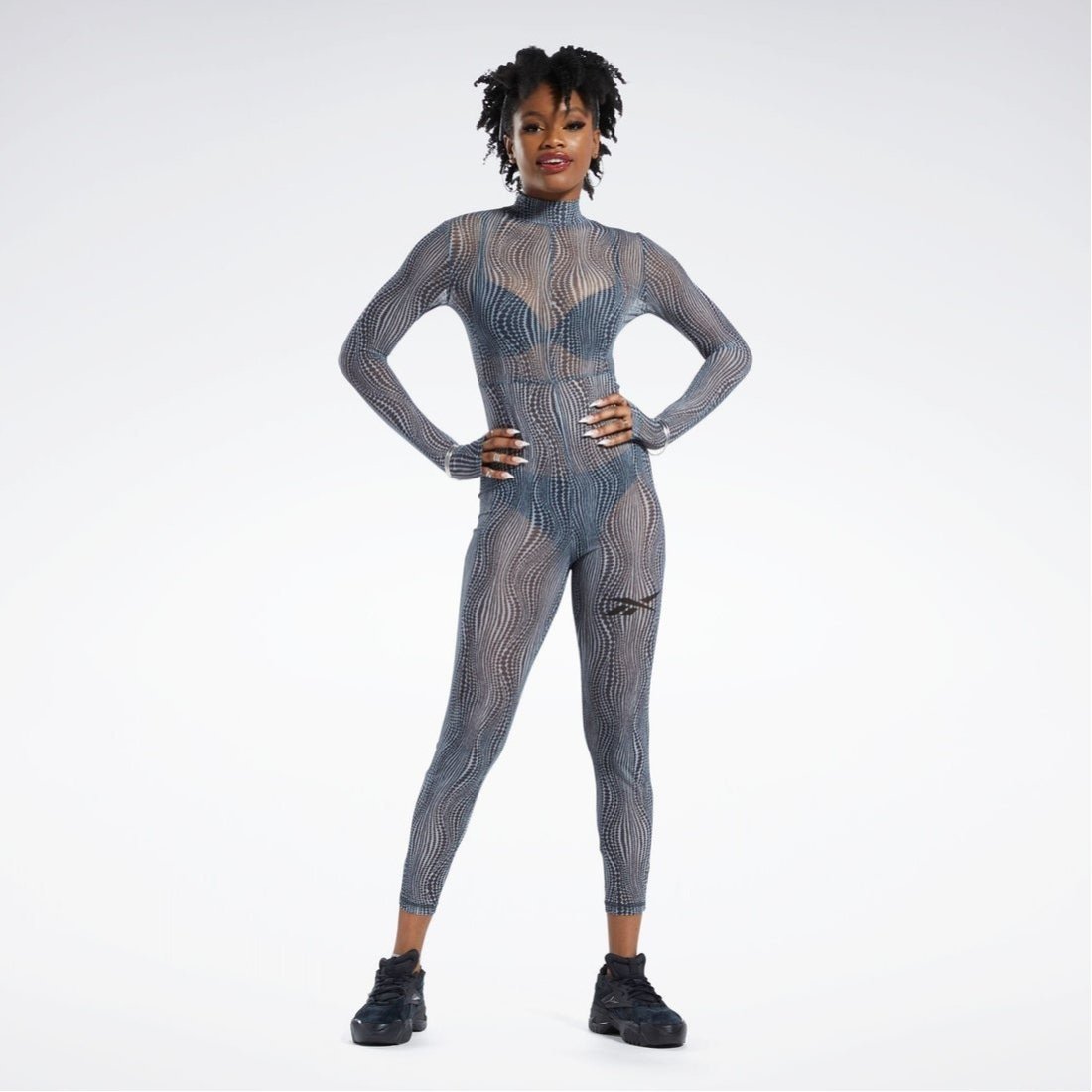 【SALE／49%OFF】Reebok カーディ・B ジャンプスーツ / Cardi B Jumpsuit リーボック オールインワン・オーバーオール その他のオールインワン・オーバーオール グレー【送料無料】