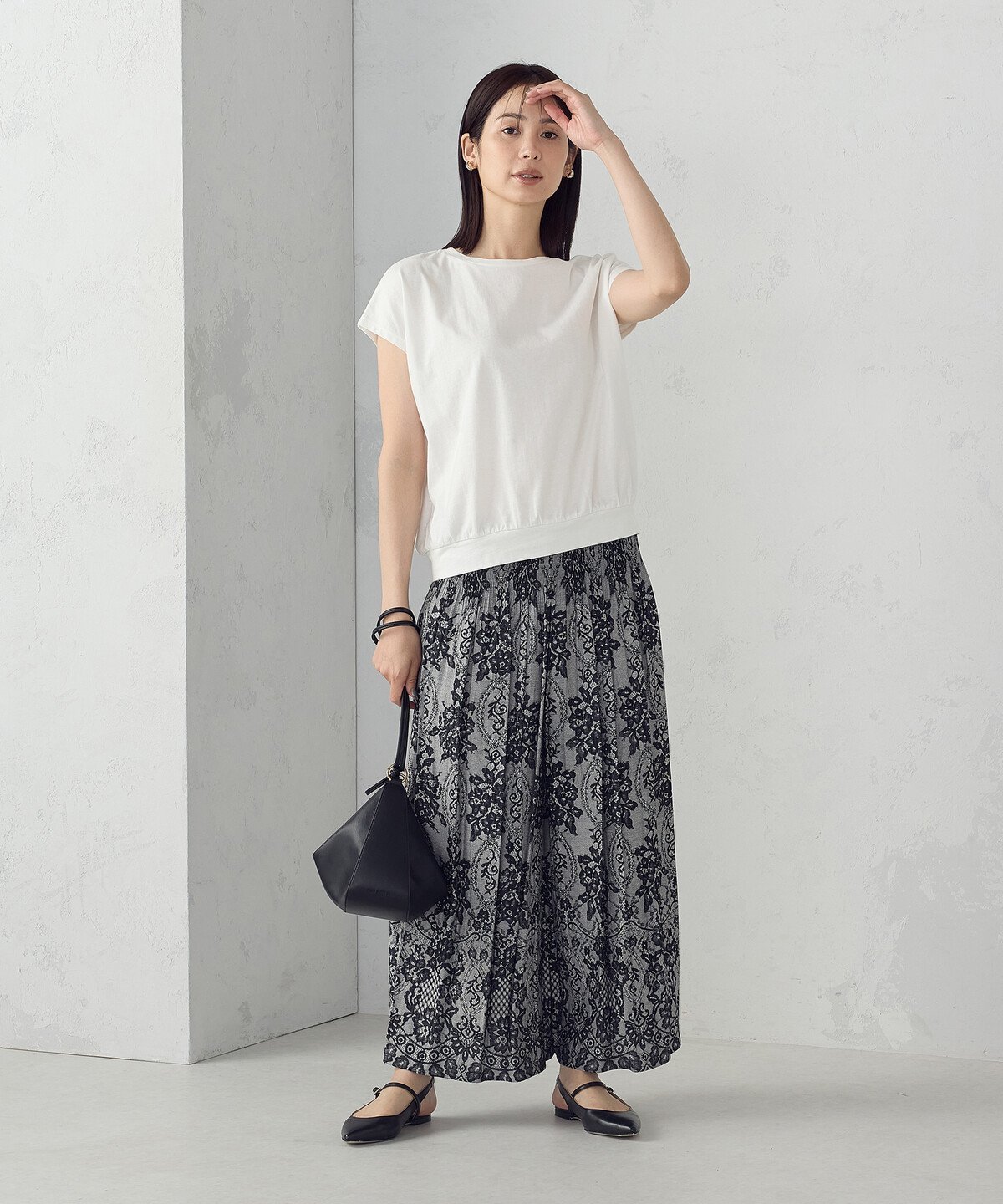 COMME CA ISM 米沢織 シャーリングパンツ コムサイズム パンツ その他のパンツ グレー【送料無料】