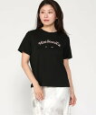 Girly Doll Girly Doll/アーチロゴクルーネックTシャツ ドゥーラ ドゥーラ トップス カットソー・Tシャツ ホワイト ブラック