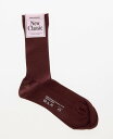 martinique 【MARCOMONDE/マルコモンド】fine gauge cotton ribbed socks 23 マルティニーク 靴下・レッグウェア 靴下 ワインレッド