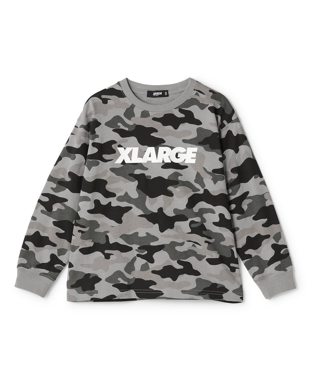 XLARGE KIDS 【限定福袋】カモ総柄長袖Tシャツ ナルミヤオンライン トップス カットソー・Tシャツ グレー【送料無料】のサムネイル