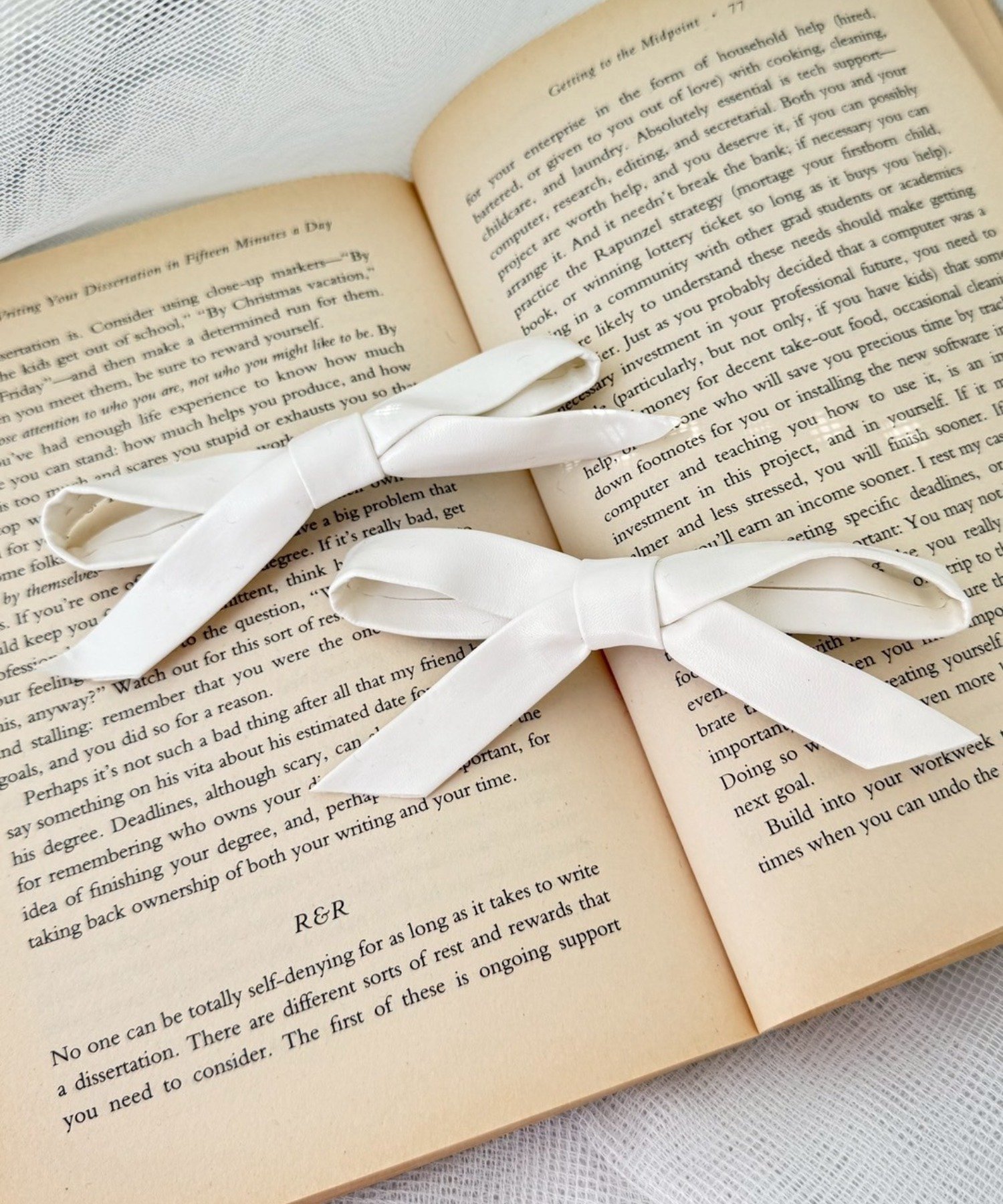 WEGO LADY'S L2PPUリボンクリップ ウィゴー ヘアアクセサリー バレッタ・ヘアクリップ・ヘアピン ホワ..