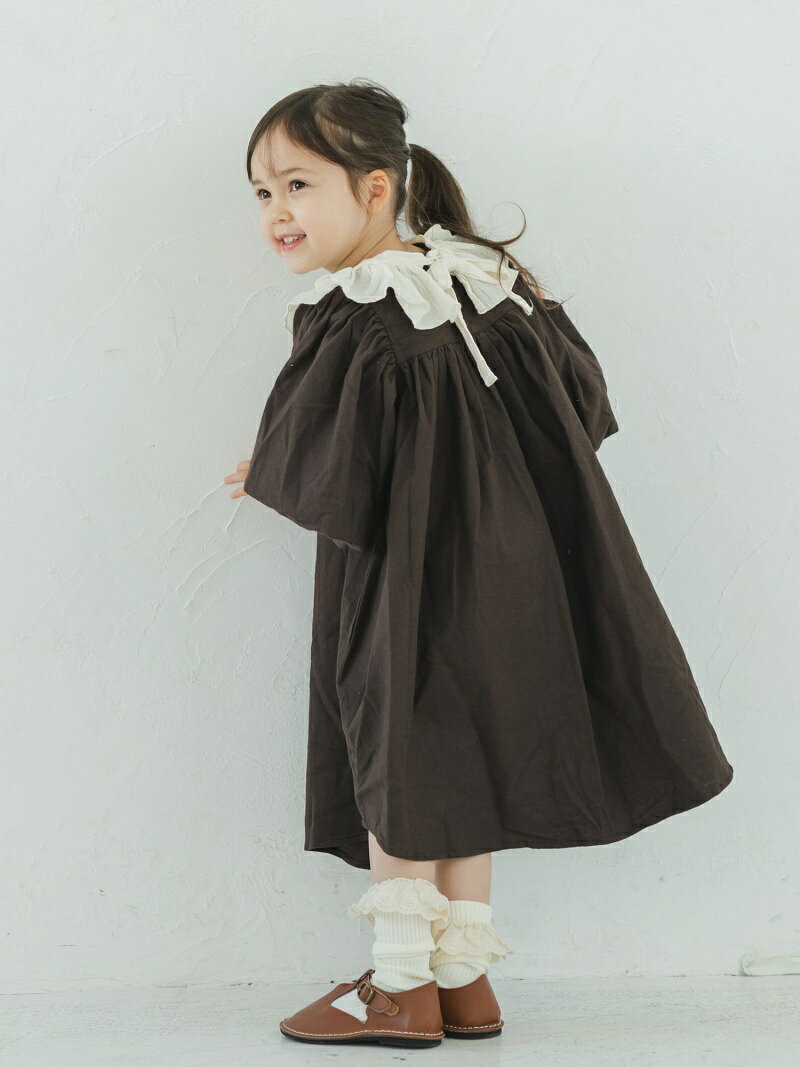 riziere riziere/(K)コットン起毛バルーンワンピース リジェール ワンピース・ドレス その他のワンピース・ドレス ブラウン ネイビーのサムネイル