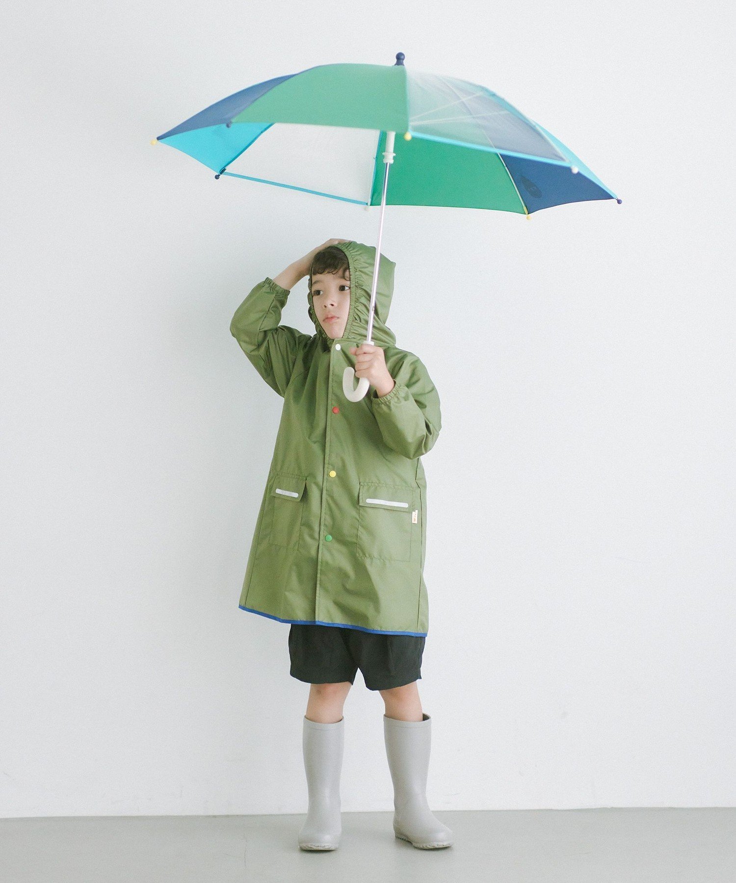 UNITED ARROWS green label relaxing Wpc. KIDS PLAIN CR[g [ ͂ [ iCebhA[Y O[[xNVO WPbgEAE^[ CR[g J[L lCr[