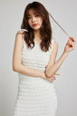 【SALE/30%OFF】rienda 【WEB限定】ポップコーンニットトップス リエンダ トップス ノースリーブ・タンクトップ ブラック ホワイト ブルー ピ...