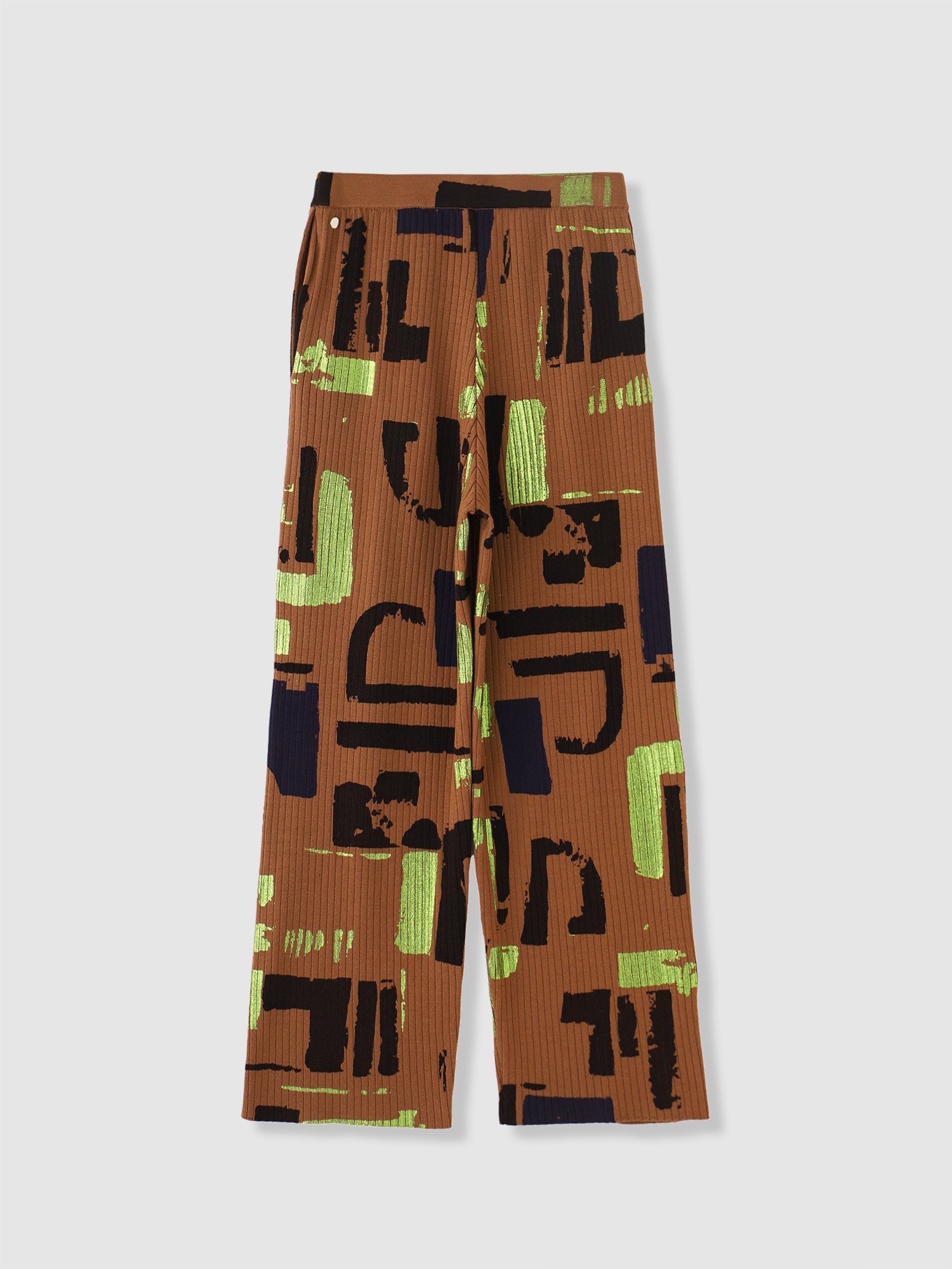 ANNUAL Abstract Painting Pants アニュアル パンツ その他のパンツ ホワイト ブラウン【送料無料】