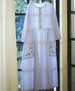 【SALE/20%OFF】KID BLUE (W)25ストライプエンブ 8分袖ナイティ キッドブルー インナー・ルームウェア パジャマ ブルー イエロー ピンク...