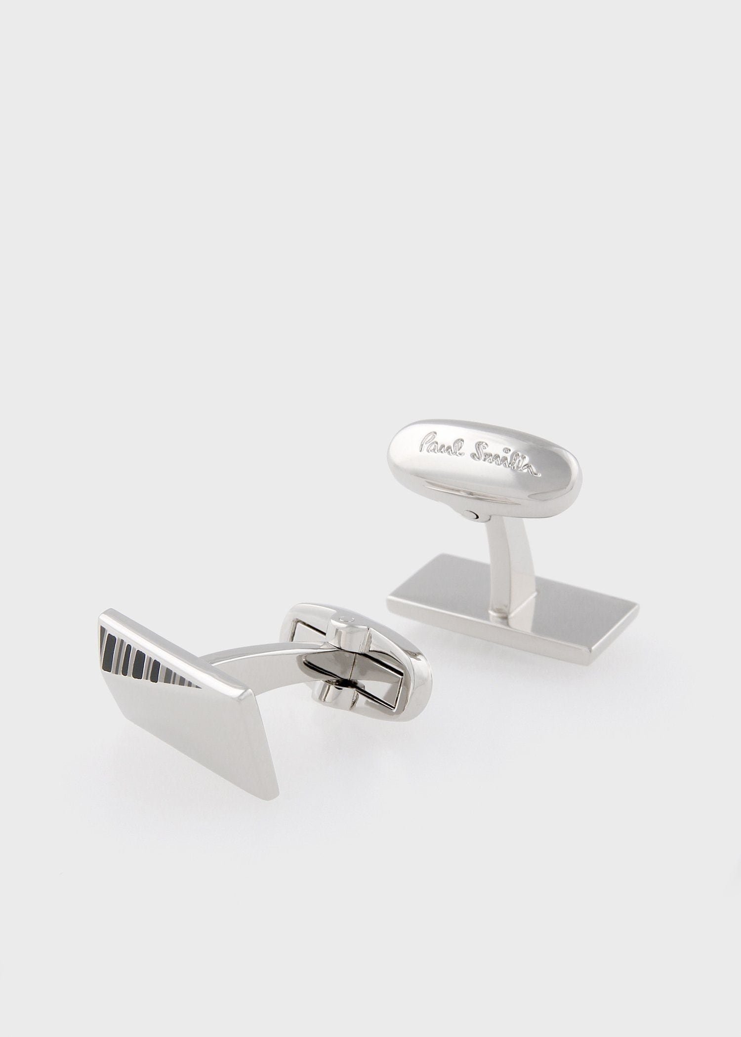 Paul Smith Diagonal Shadow Stripe カフス ポール・スミス アクセサリー・腕時計 その他のアクセサリー・腕時計 シルバー【送料無料】