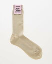 martinique 【MARCOMONDE/マルコモンド】switching rib glitter socks 24 マルティニーク 靴下・レッグウェア 靴下 ホワイト