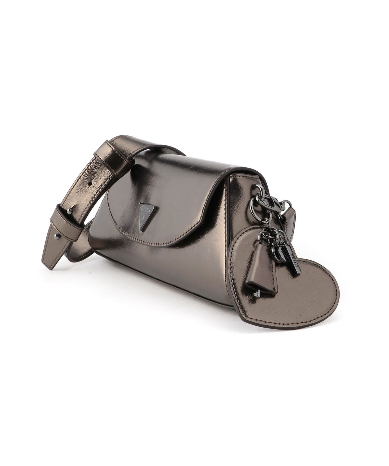 GUESS ショルダーバッグ (W)BOLENA Flap Shoulder Bag ゲス バッグ ショルダーバッグ シルバー