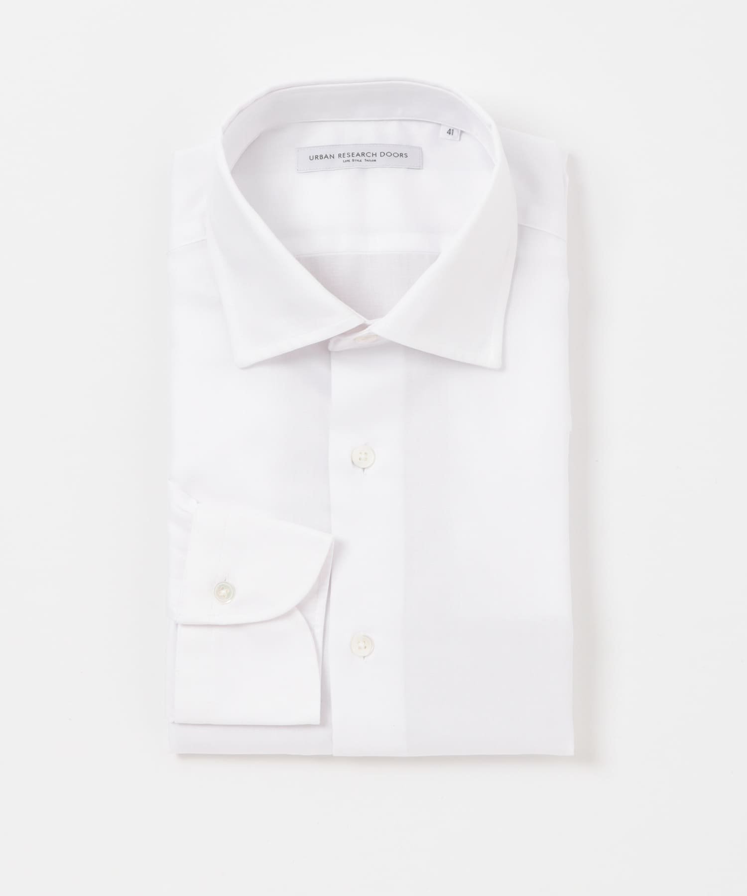 URBAN RESEARCH DOORS 『イージーケア』LIFE STYLE TAILOR セミワイドツイル無地シャツ アーバンリサー..