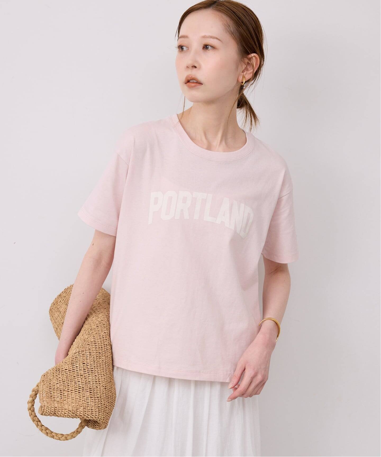 SLOBE IENA 《追加》Champion/チャンピオン SLOBE別注 ロゴTシャツ スローブ イエナ トップス カットソー・Tシャツ ホワイト ピンク ネイビー