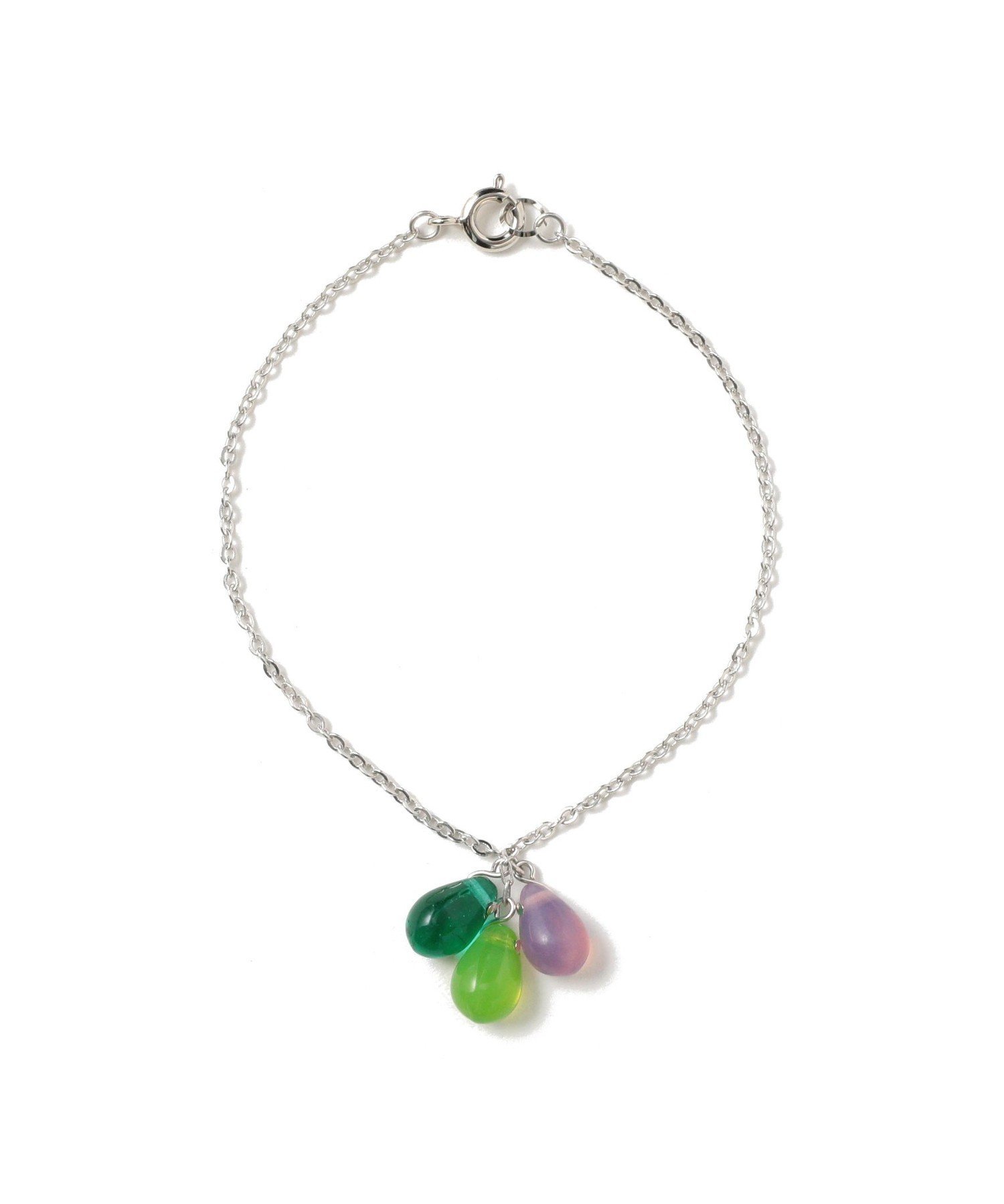 【SALE／50%OFF】Ray BEAMS 3ドロップ グラス ブレスレット ビームス アウトレット アクセサリー・腕時計 その他のアクセサリー・腕時計 グリーン ブラック レッド
