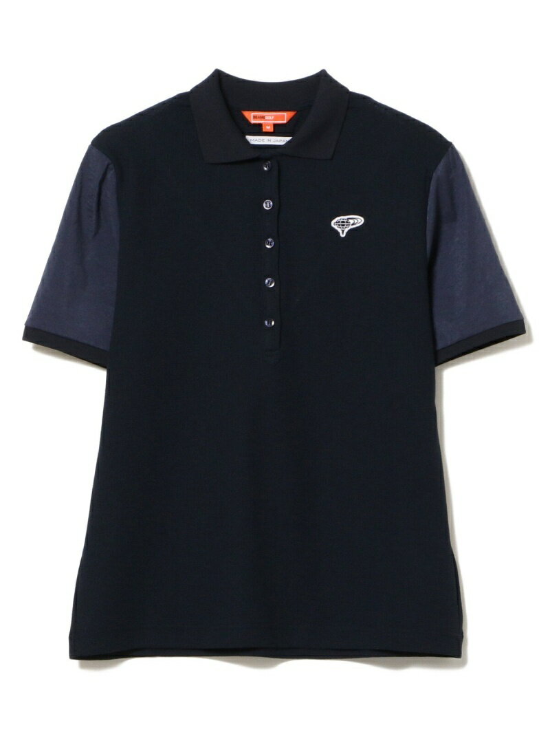 【SALE／40%OFF】BEAMS GOLF ORANGE LABEL BEAMS GOLF ORANGE LABEL / シアー スリーブ ポロシャツ ビームス アウトレット スポーツ/水着 スポーツウェア ネイビー ホワイト ブラック【送料無料】