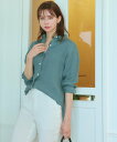 23区 L 【CLASSY. 9月号掲載/WEB限定カラーあり】LIBECO ベーシック シャツ ニジュウサンク トップス シャツ ブラウス ホワイト ベージュ ブラウン ブルー イエロー ネイビー【送料無料】