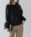 【SALE/50%OFF】La-gemme 裏起毛リボンスウェット ラジュール トップス スウェット・トレーナー ホワイト ブラック グレー