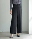 J.PRESS LADIES L 【セットアップ対応・洗える】セラテリーダブルクロス セミワイド パンツ ジェイプレス パンツ その他のパンツ ブラック ネイビ...
