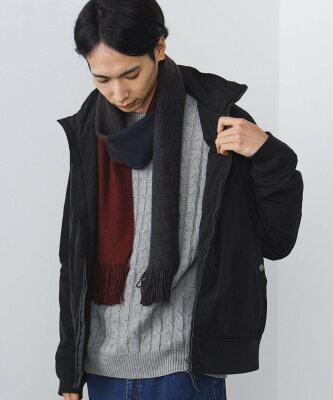 BEAMS HEART BEAMS HEART / 4カラーパネル マフラー ビームス ハート ファッション雑貨 マフラー・ストール・ネックウォーマー ブラック ブラウン ネイビー