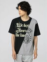 【SALE/75%OFF】semanticdesign 切替カレッジ クルーネック半袖ルーズTシャツ タカキュー トップス カットソー・Tシャツ ブラック