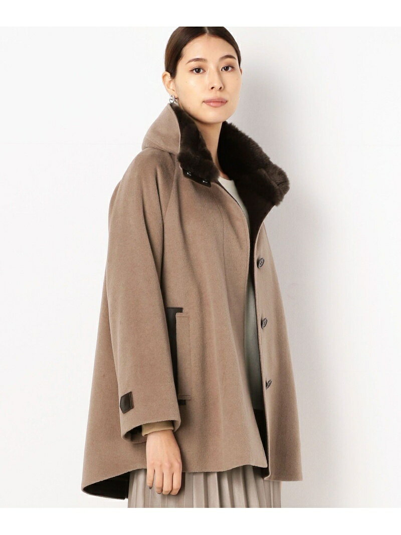 K.T KIYOKO TAKASE 【2021年モデル】アンゴラウール Aラインショートコート コムサ ジャケット・アウター その他のジャケット・アウター【送料無料】のサムネイル