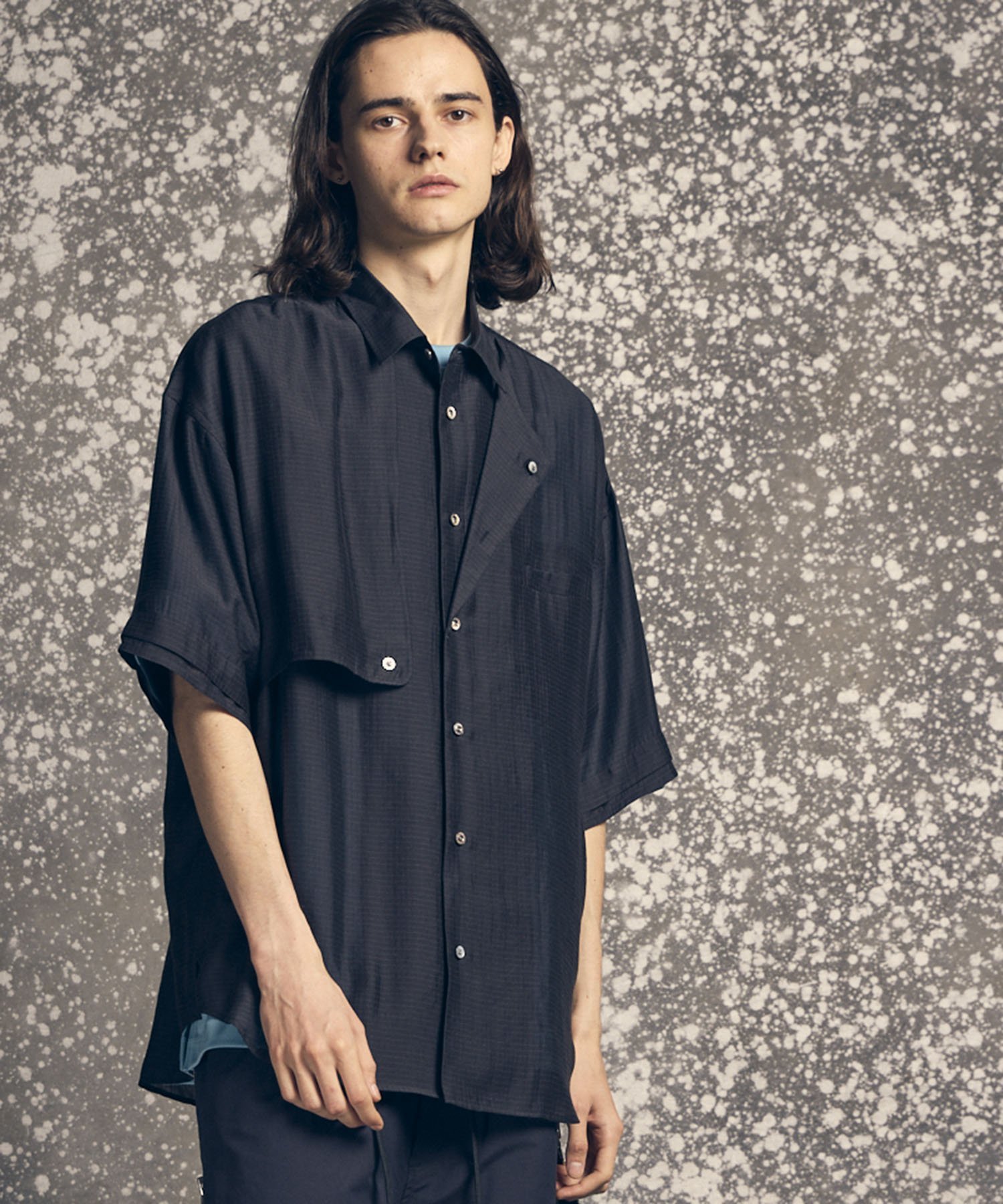 MAISON SPECIAL Prime-Over Layering Short Sleeve Shirt メゾンスペシャル トップス シャツ・ブラウス ブラック ベージュ