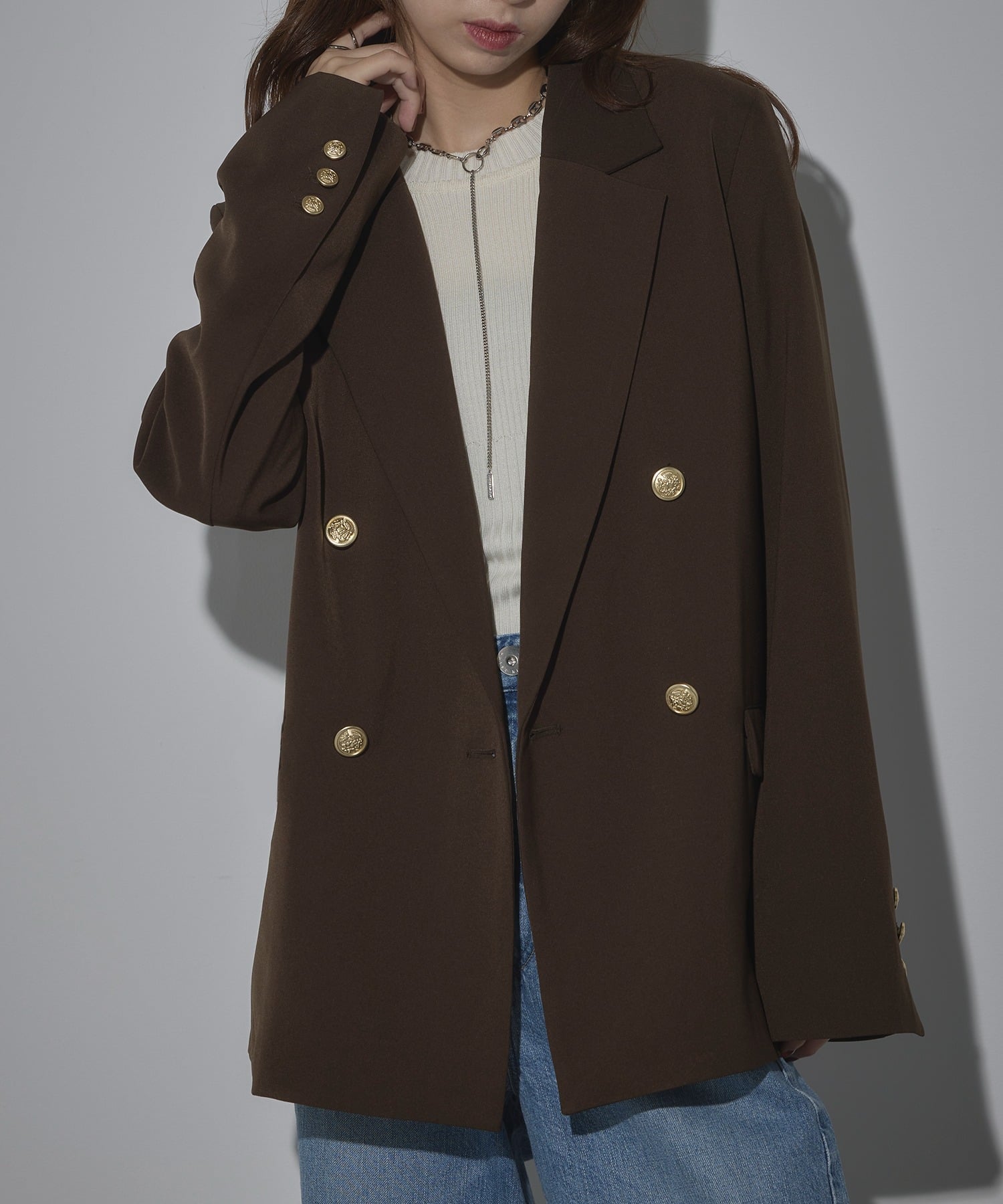 【SALE／33%OFF】MAISON BREEZE reveur MAISON BREEZE reveur/ツイルテーラードジャケット 金ボタンブレザー XNN セットアップセブン ジャケット・アウター テーラードジャケット・ブレザー グレー ブラウン ネイビー ベージュ【送料無料】