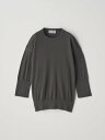 JOHN SMEDLEY ターンバック5分袖コットンニットプルオーバー | S4749 | 30G ジョンスメドレー トップス ニット【送料無料】