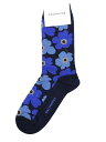Marimekko マリメッコ marimekko コットン ナイロン UNIKKO柄 ソックス ブルーコムブルー 靴下・レッグウェア 靴下