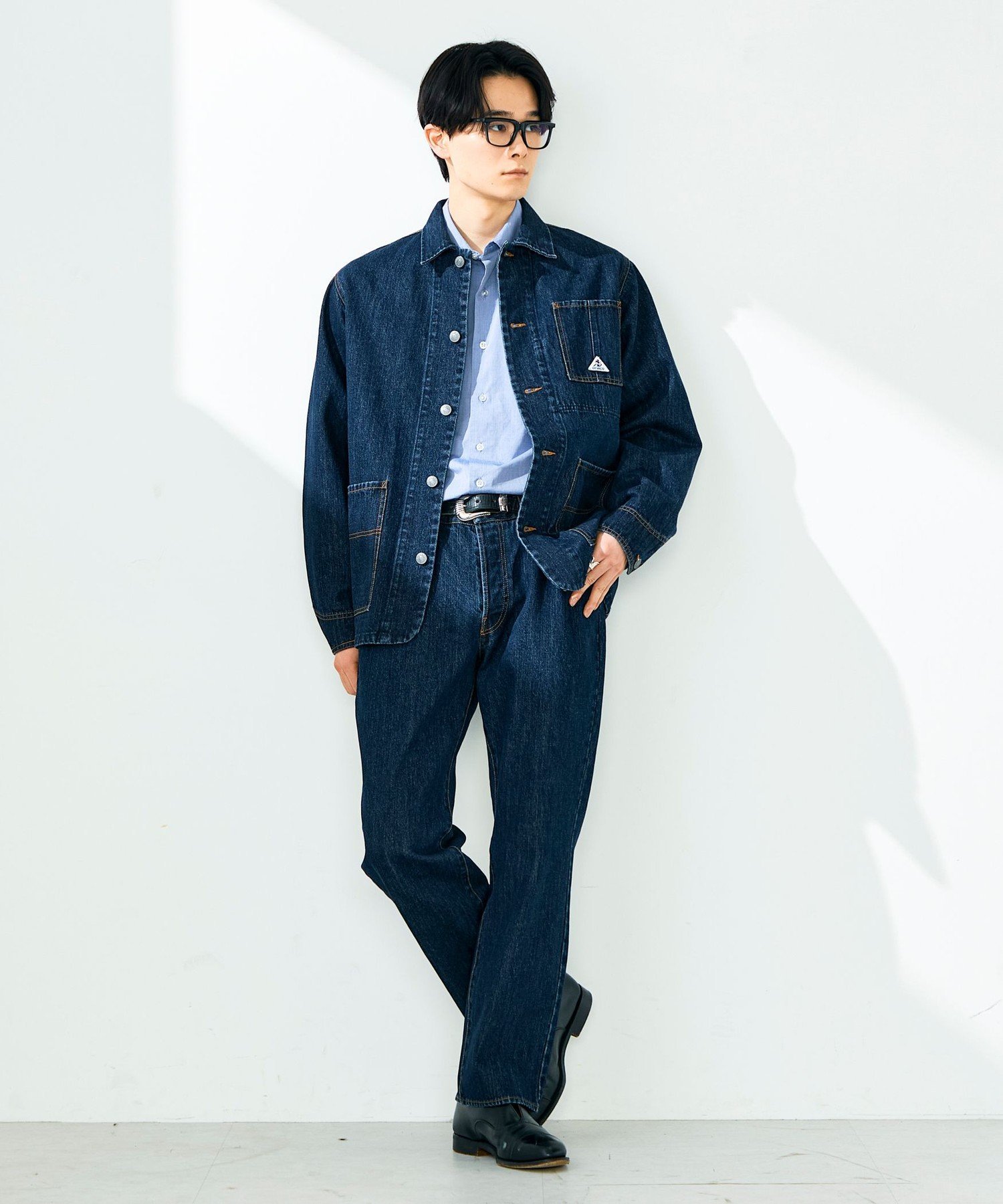 【GEVACO/ゲバコ】12ozストレートデニムパンツ フレディ アンド グロスター パンツ ジーンズ・デニムパンツ ブルー ブラック