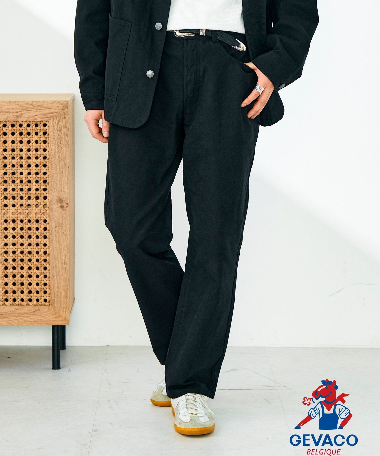 【GEVACO/ゲバコ】12ozストレートデニムパンツ フレディ アンド グロスター パンツ ジーンズ・デニムパンツ ブルー ブラック