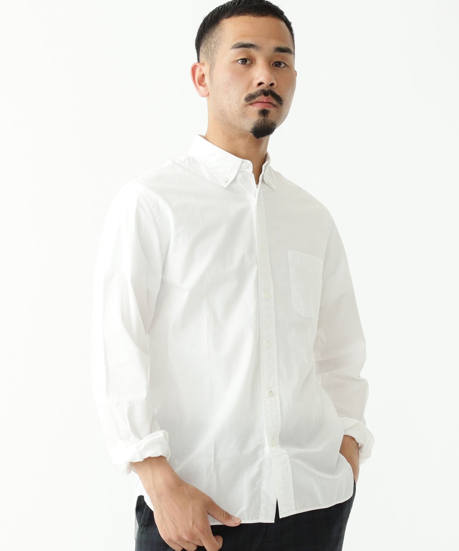 B.D. Color Broad ビームス メン トップス シャツ・ブラウス ネイビー グリーン ホワイト