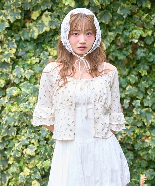 Mi-je フリルスリーブカットカーデセット ナルミヤオンライン トップス カットソー・Tシャツ