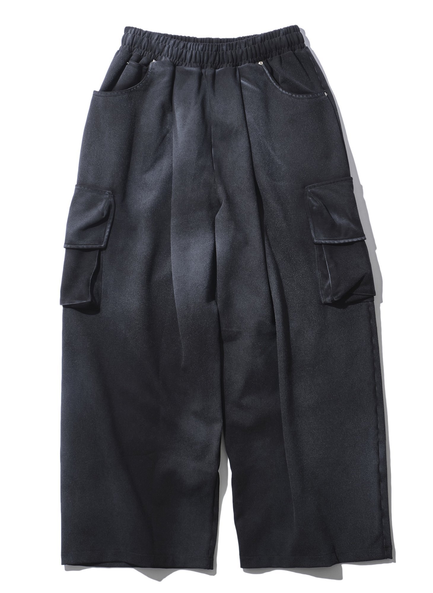 INTODUSK CARGO KNIT PANTS ウィリーチャバリア パンツ カーゴパンツ ブラック