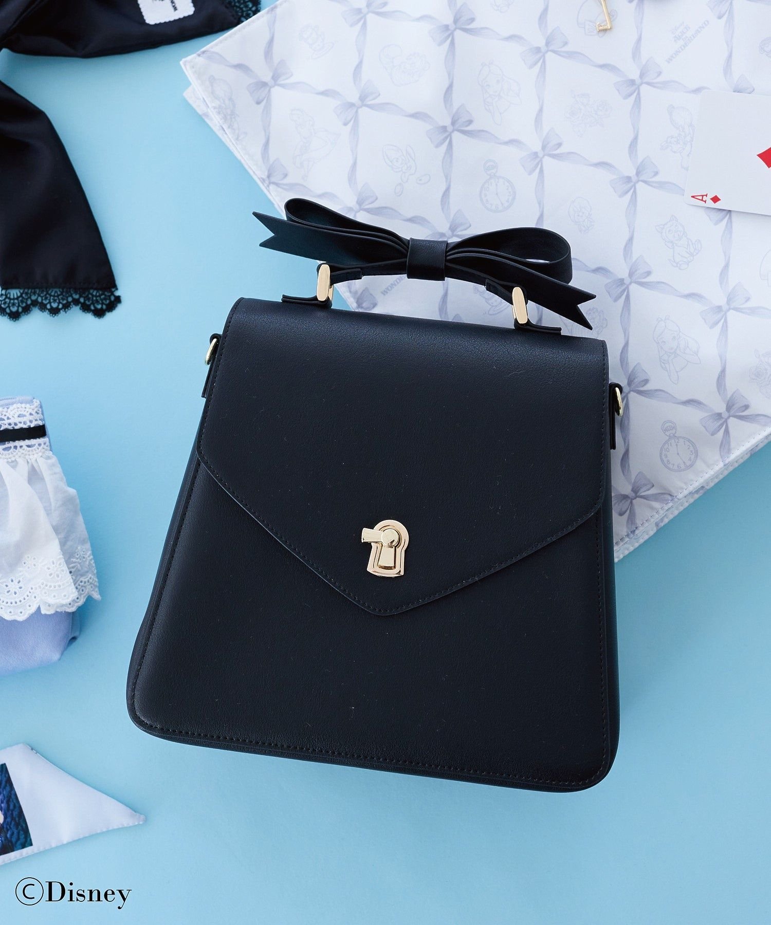 Maison de FLEUR Alice/リボン2Wayショルダーバッグ メゾン ド フルール バッグ ハンドバッグ ブラック【送料無料】